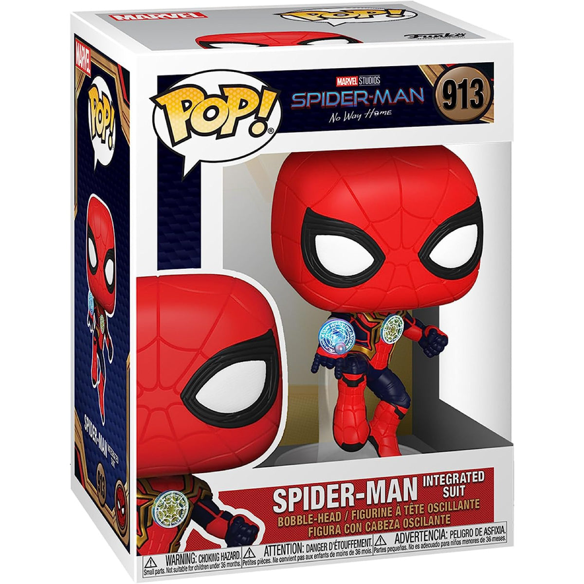 marvel: spider-man: no way home - spiderm-man integrated suit 9cm - funko pop! 913