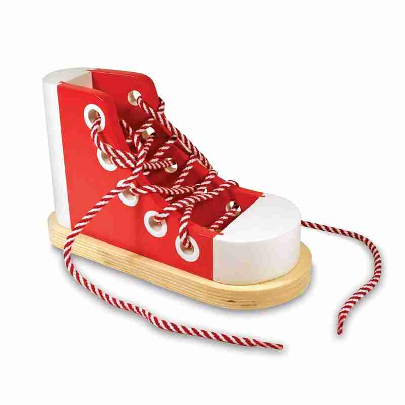 gioco in legno scarpa da allacciare melissa & doug