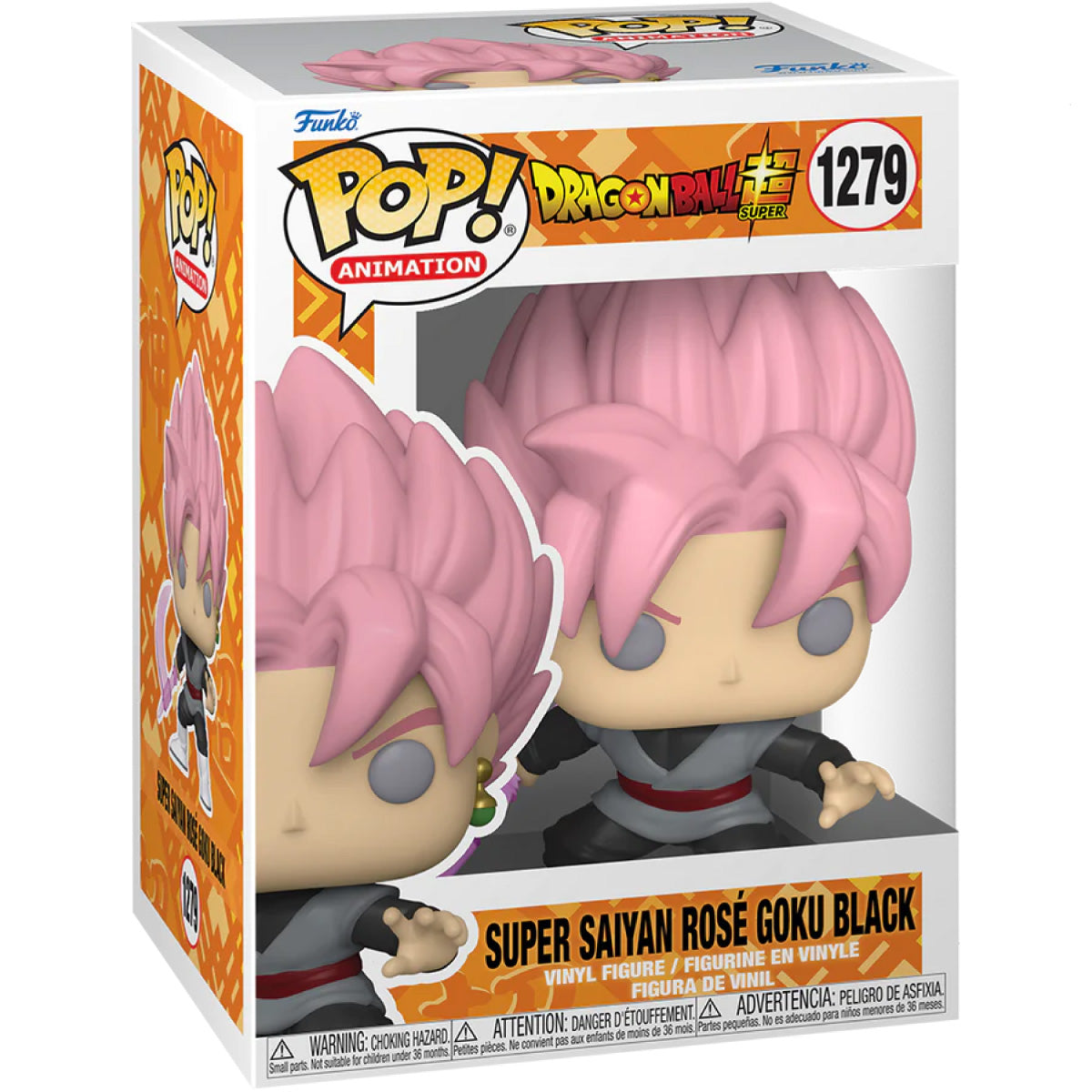 dragon ball super - super sayan rosé goku black 9cm - funko pop 1279