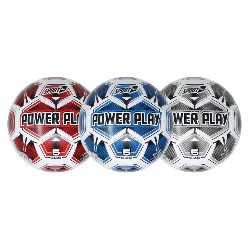 pallone di cuoio - power play - taglia standard 5 (calcio) - colore assortito