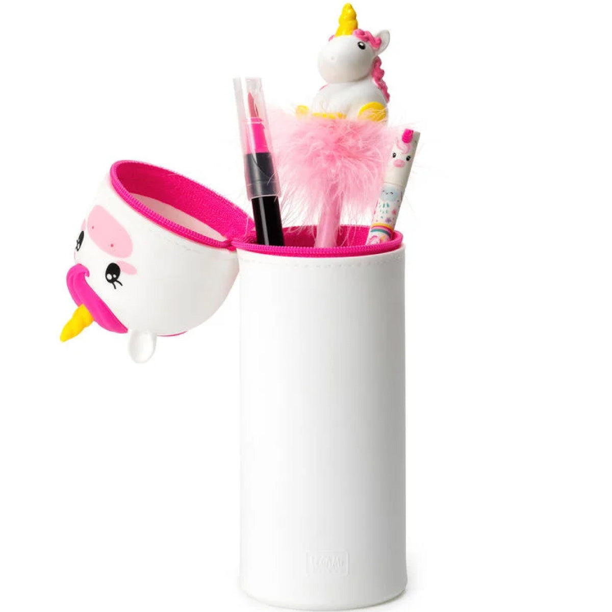 astuccio 2 in 1 in morbido silicone - kawaii - unicorno