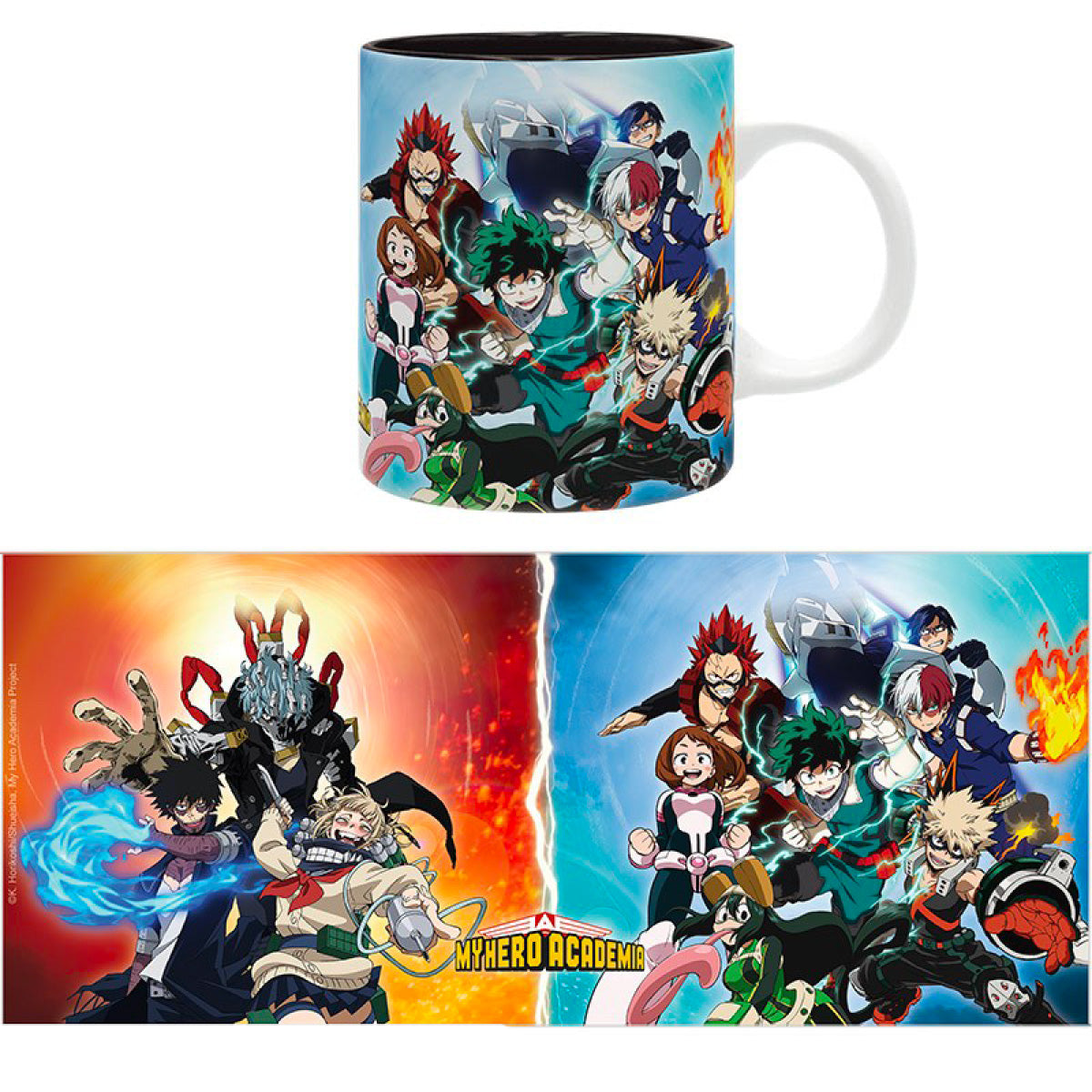 my hero academia - tazza 320ml - heroes vs villain