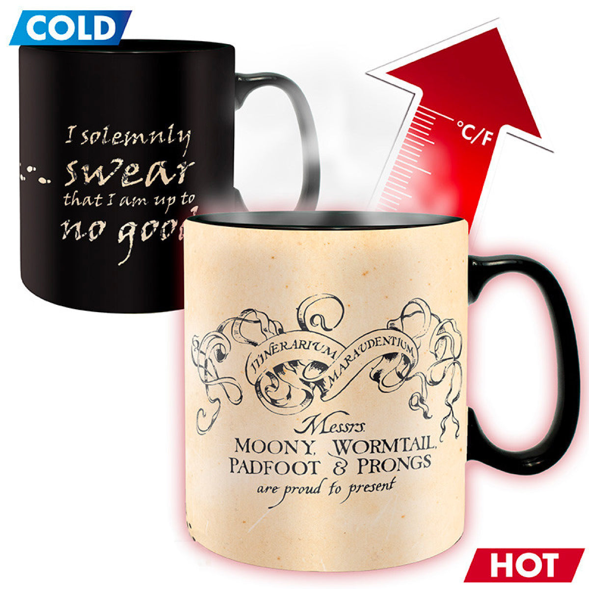harry potter - tazza heat change 460ml - la mappa del malandrino