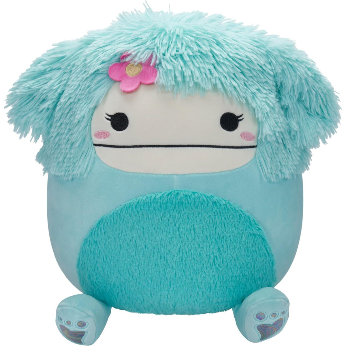 squishmallows - jjoelle il bigfoot con fiore - peluche 30cm