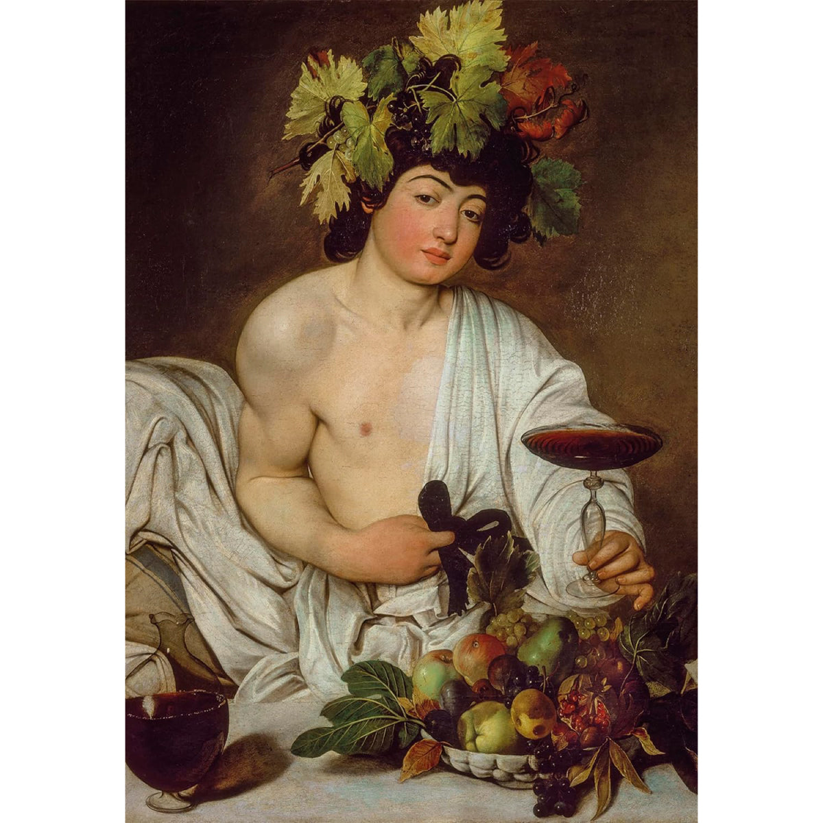 bacco (caravaggio) - museum collection - puzzle 1000 pezzi