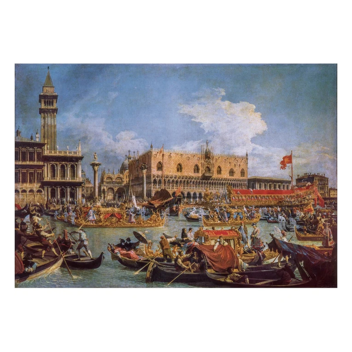 the return of the molo on ascension day (canaletto) - museum collection - puzzle 1000 pezzi