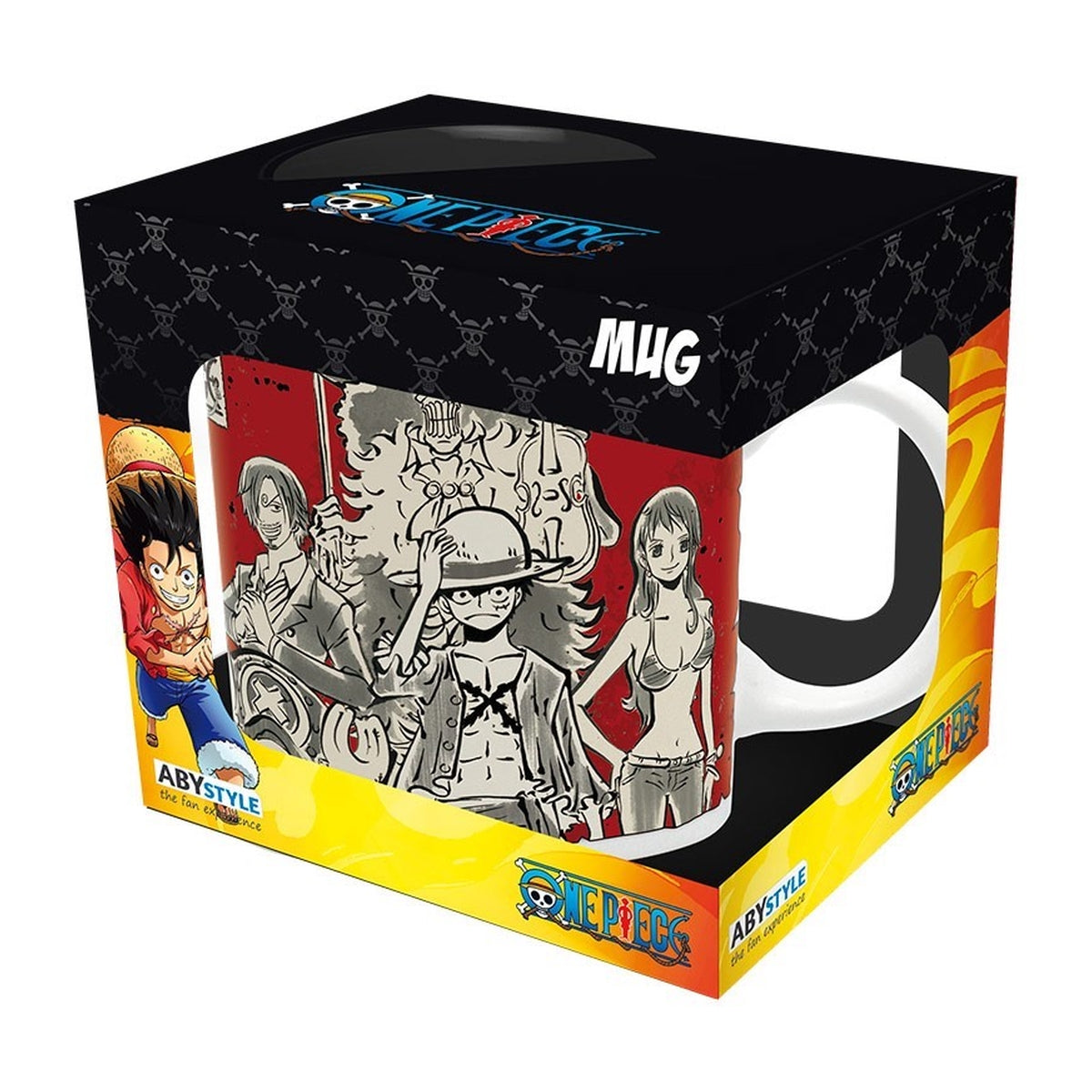 one piece - mug - 320 ml - luffy's crew japanese style - subli