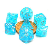 mini luminary sky/silver- set di 7 dadi poliedrici