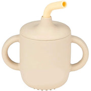 bicchiere con cannuccia sabbia (linea silicone)