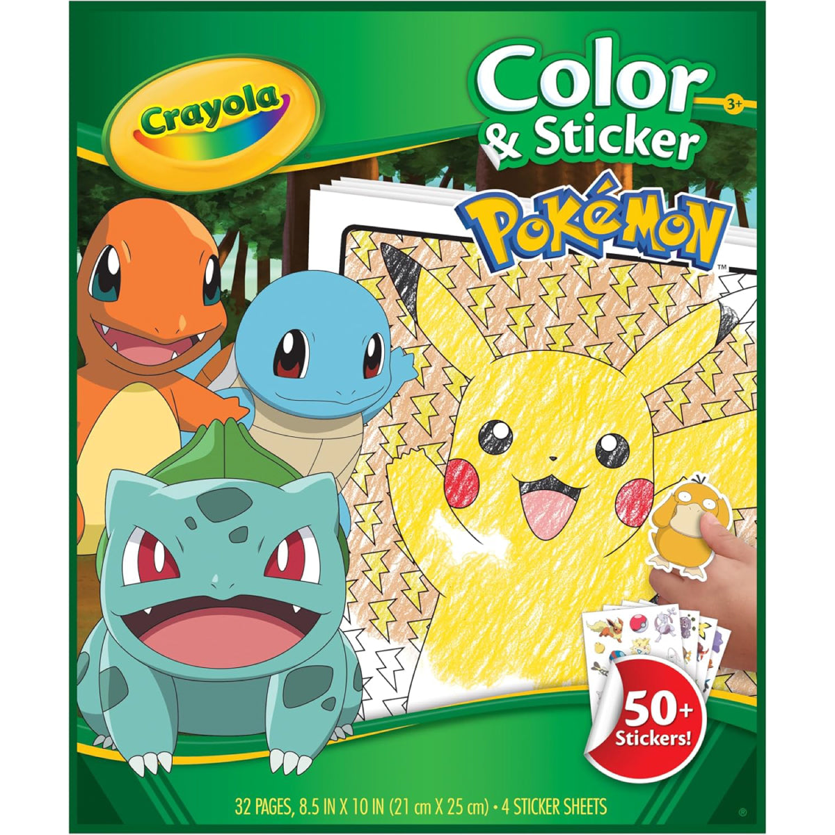 album da colorare con sticker - pokemon