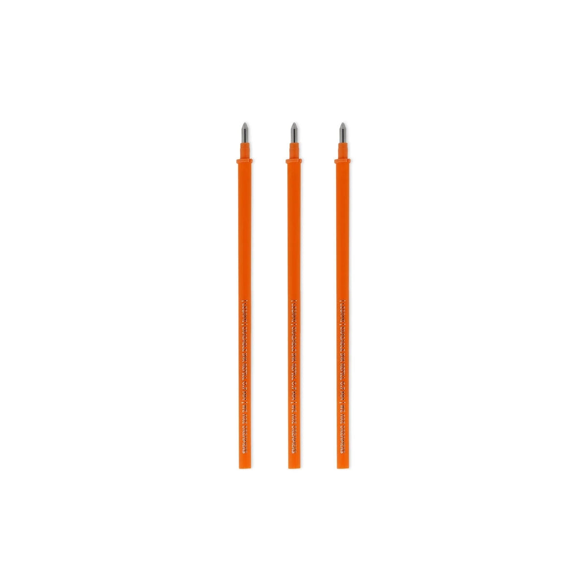 set di 3 ricariche per penne gel cancellabili - colore arancione