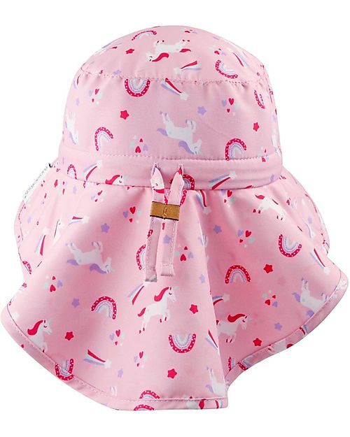 cappello estivo con paracollo - anti-uv spf50+ - unicorn tg. m (2-4 anni)