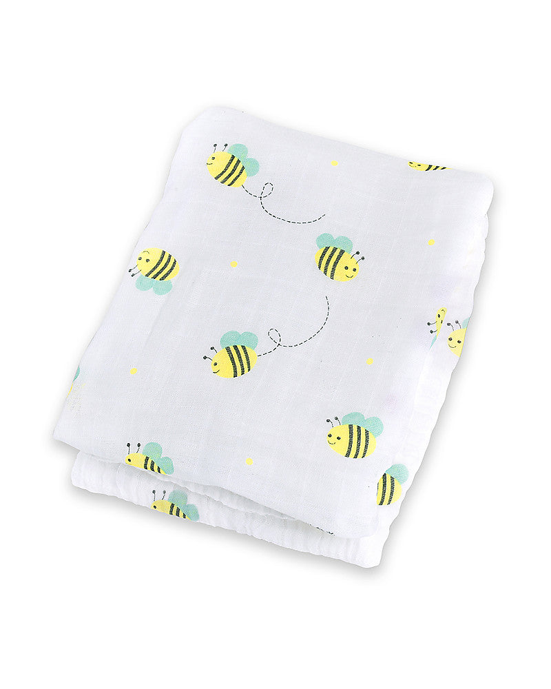 copertina swaddle 120 x 120 cm, api -100% mussola di cotone