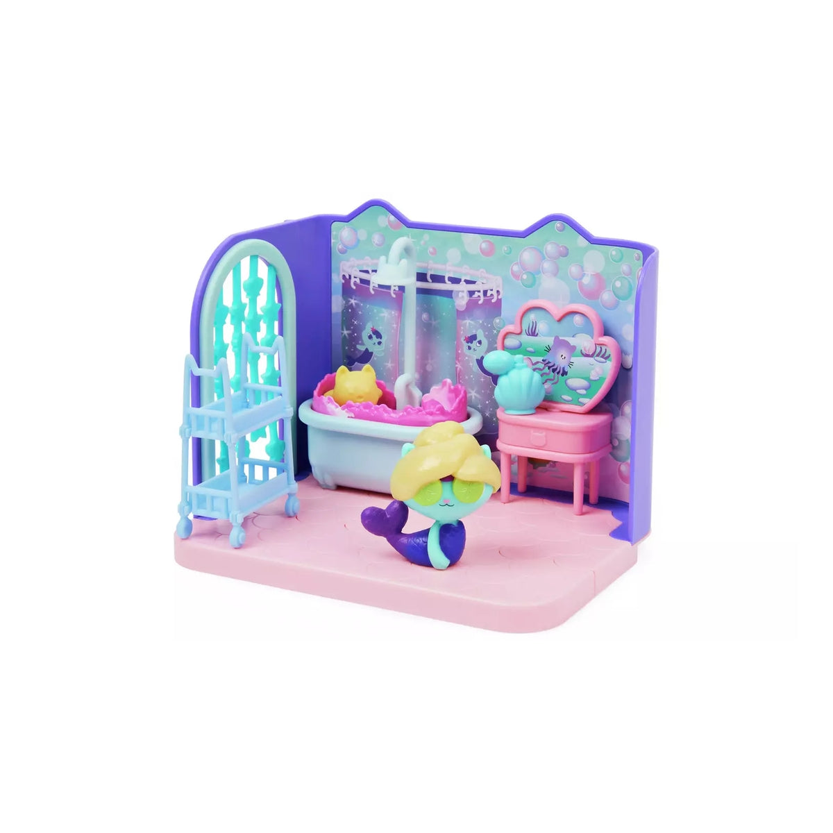 gabby's dollhouse - la sala da bagno con siregatta
