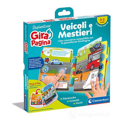 girapagina - libro interattivo gira pagina con lettura del testo - veicoli e mestieri