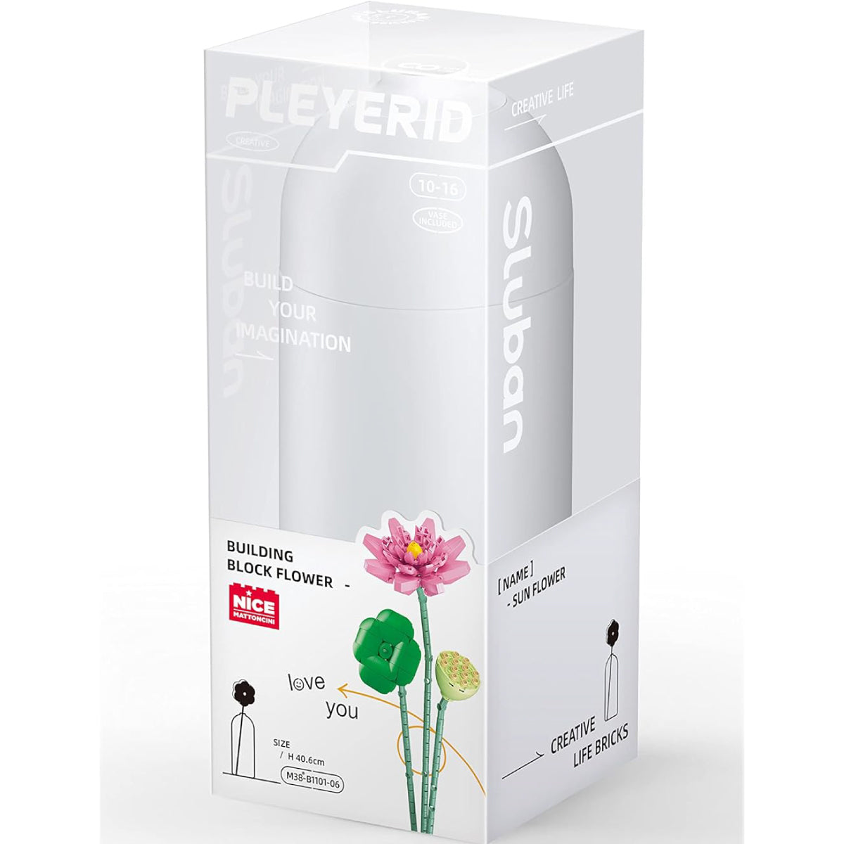 fiore di loto con vaso - 254 pezzi