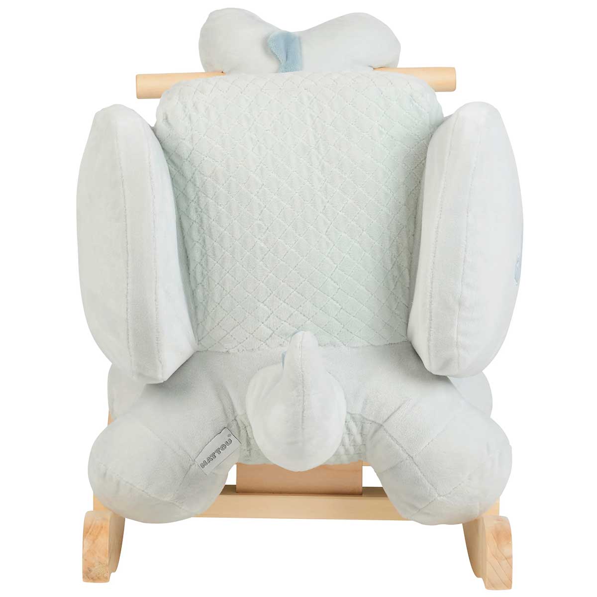 dondolo romeo il coccodrillo in legno e peluche - 60x30x45cm