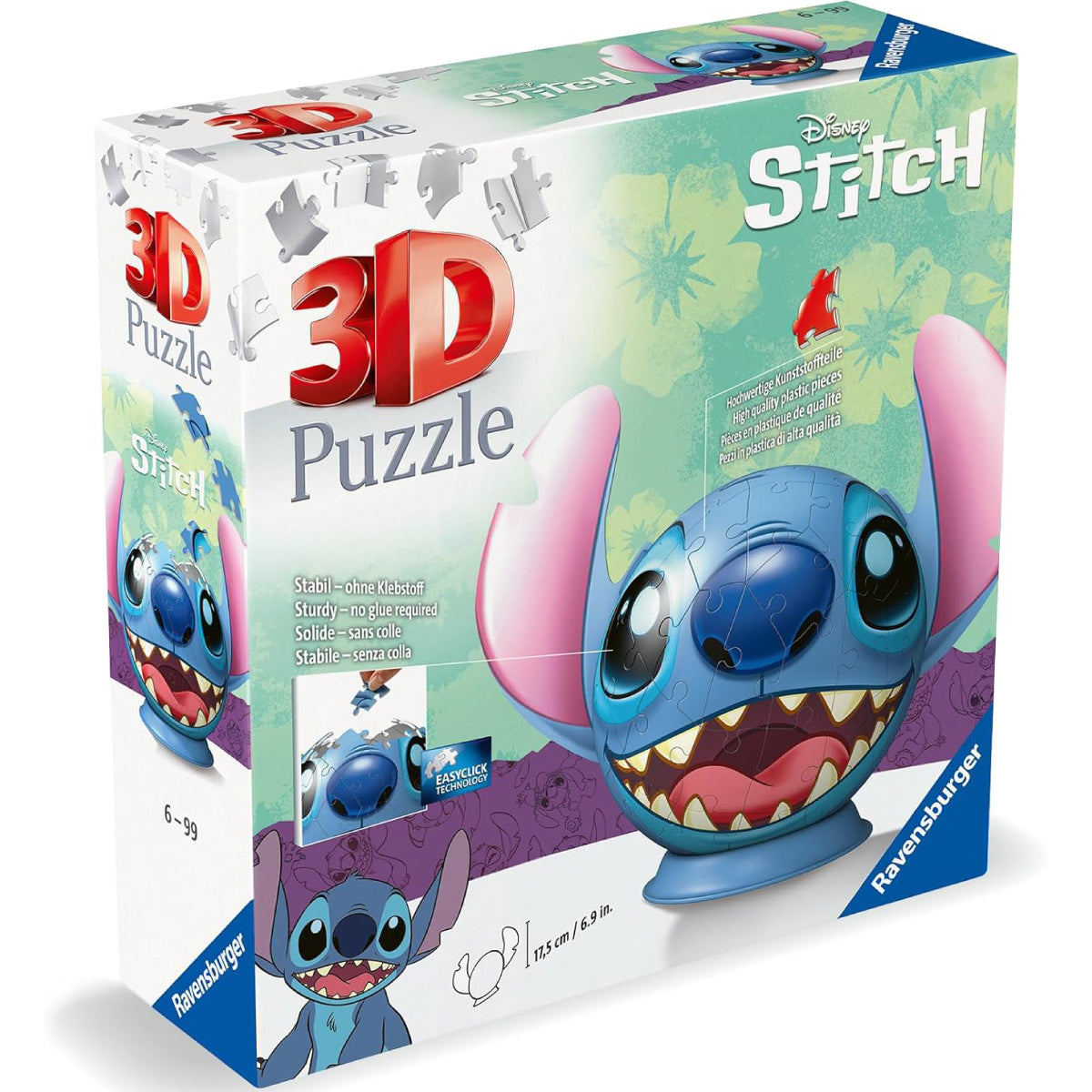 lilo e stitch - stitch con orecchie - puzzle 3d