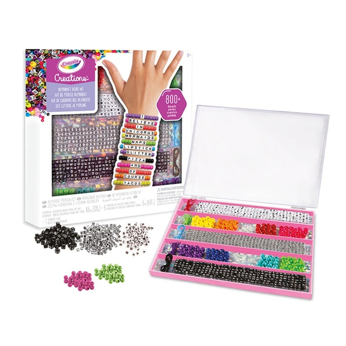 creations - set lettere e perline - 800 perline