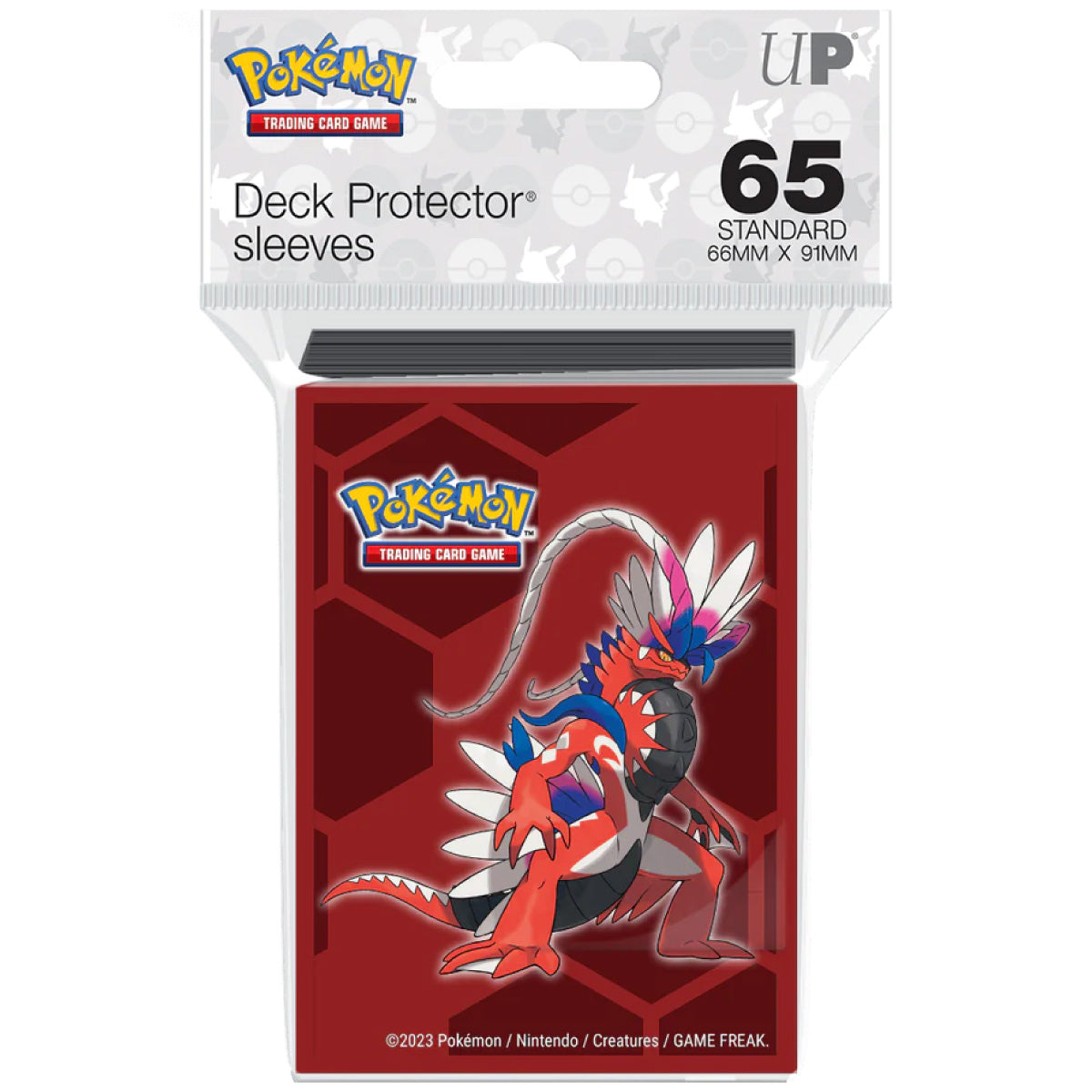 pokemon - proteggi carte standard 65 bustine - koraidon