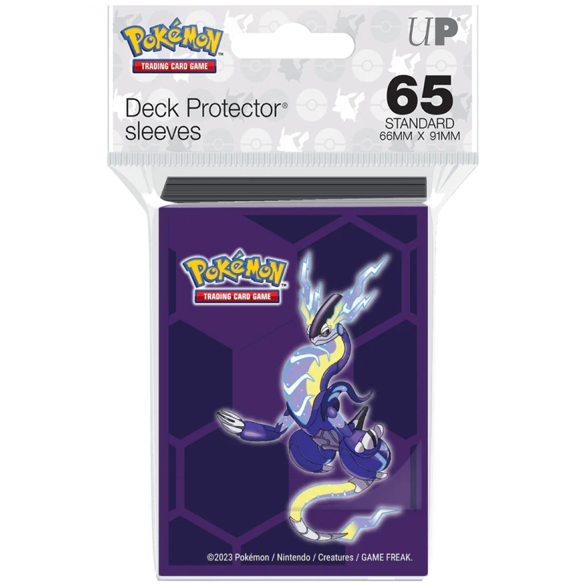 pokemon - proteggi carte standard 65 bustine - miraidon