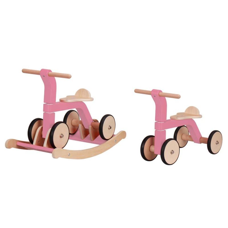 rocker-n-roller 2 in 1 - quadriciclo in legno con dondolo