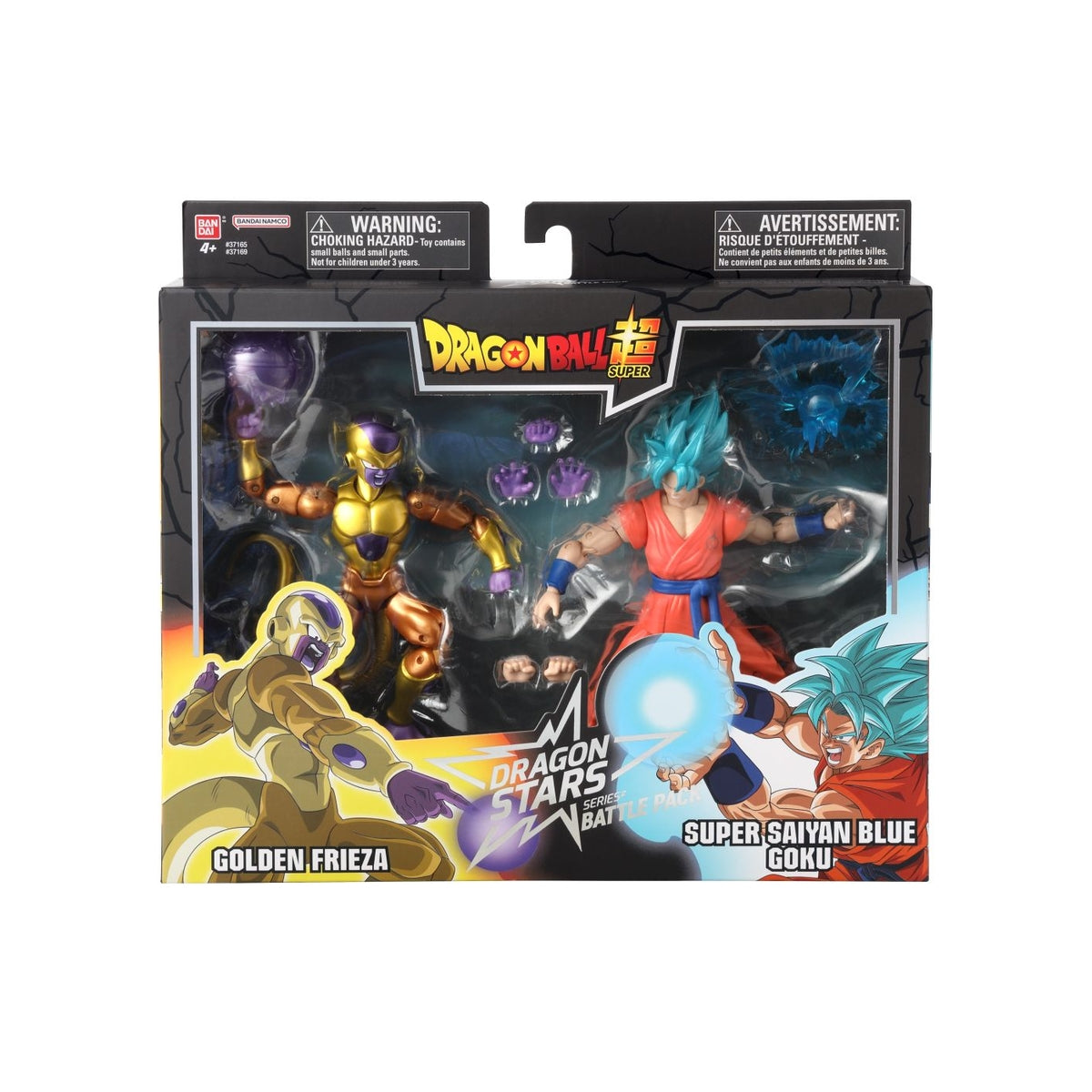 dragon ball super - dragon stars series battle pack - goku super saiyan blue vs golden freezer 17cm