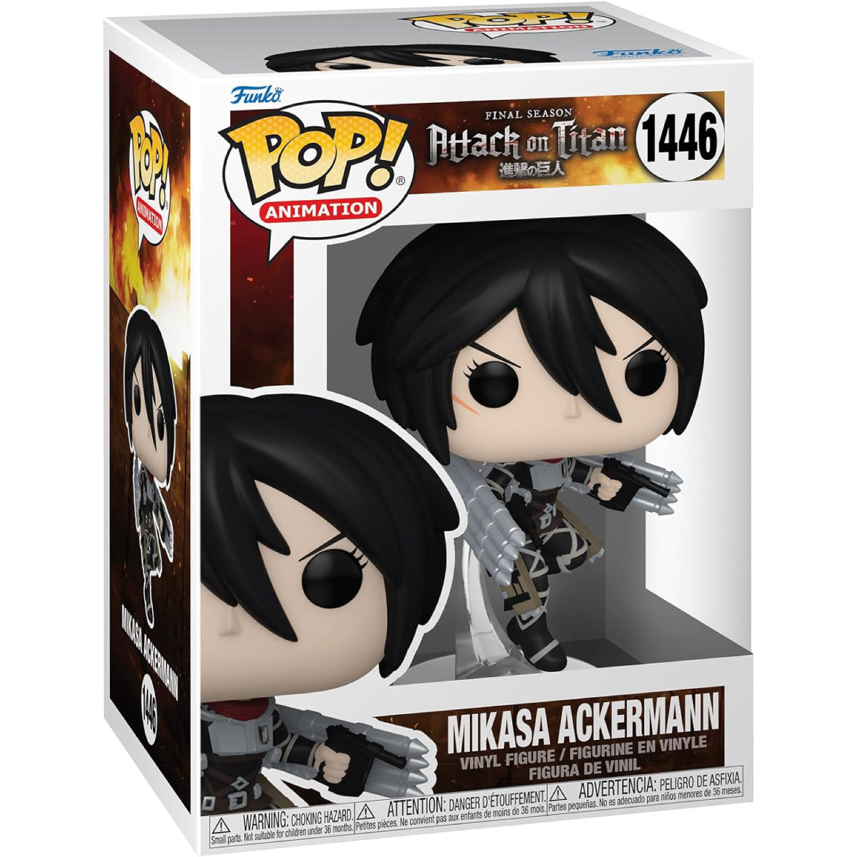 attack on titan - mikasa ackerman 9cm - funko pop 1446