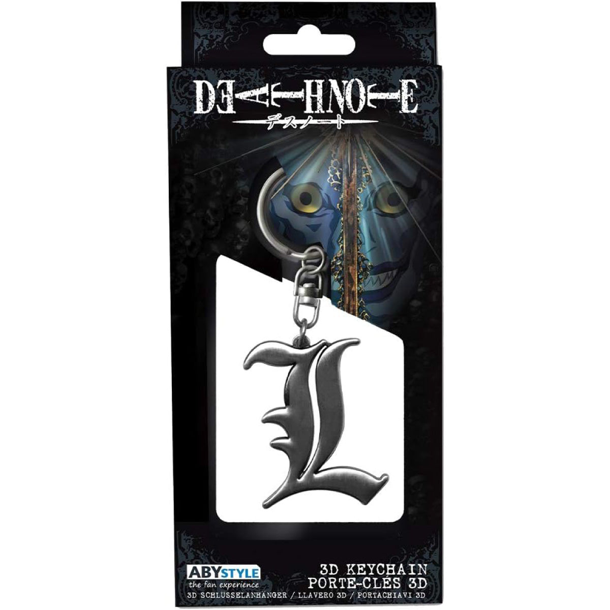 death note - keychain 3d - l symbol