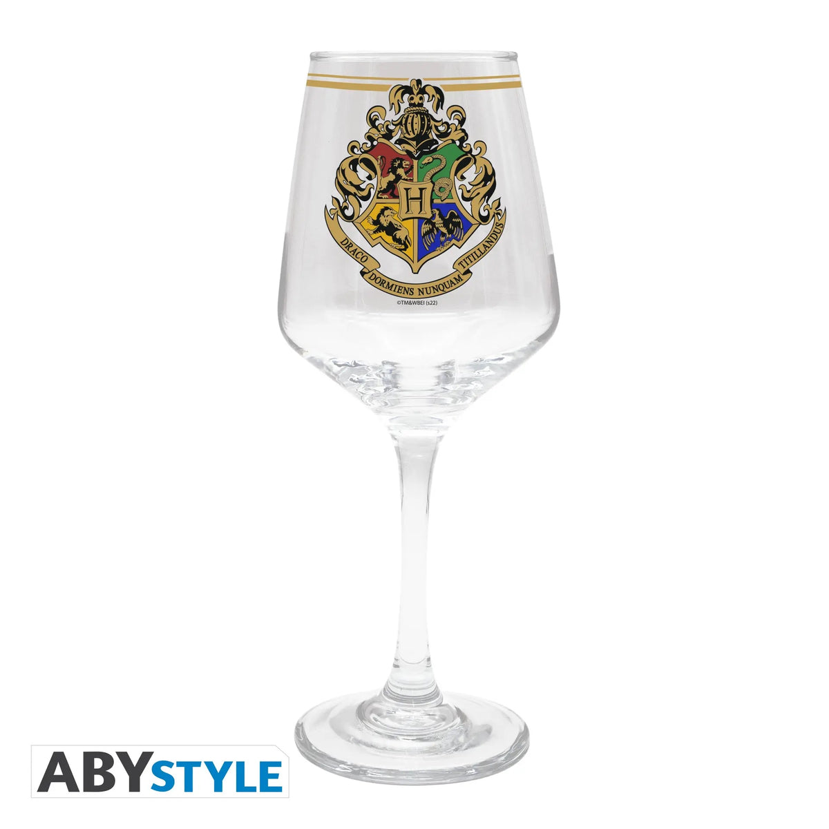 harry potter - calice di vetro - emblema di hogwarts