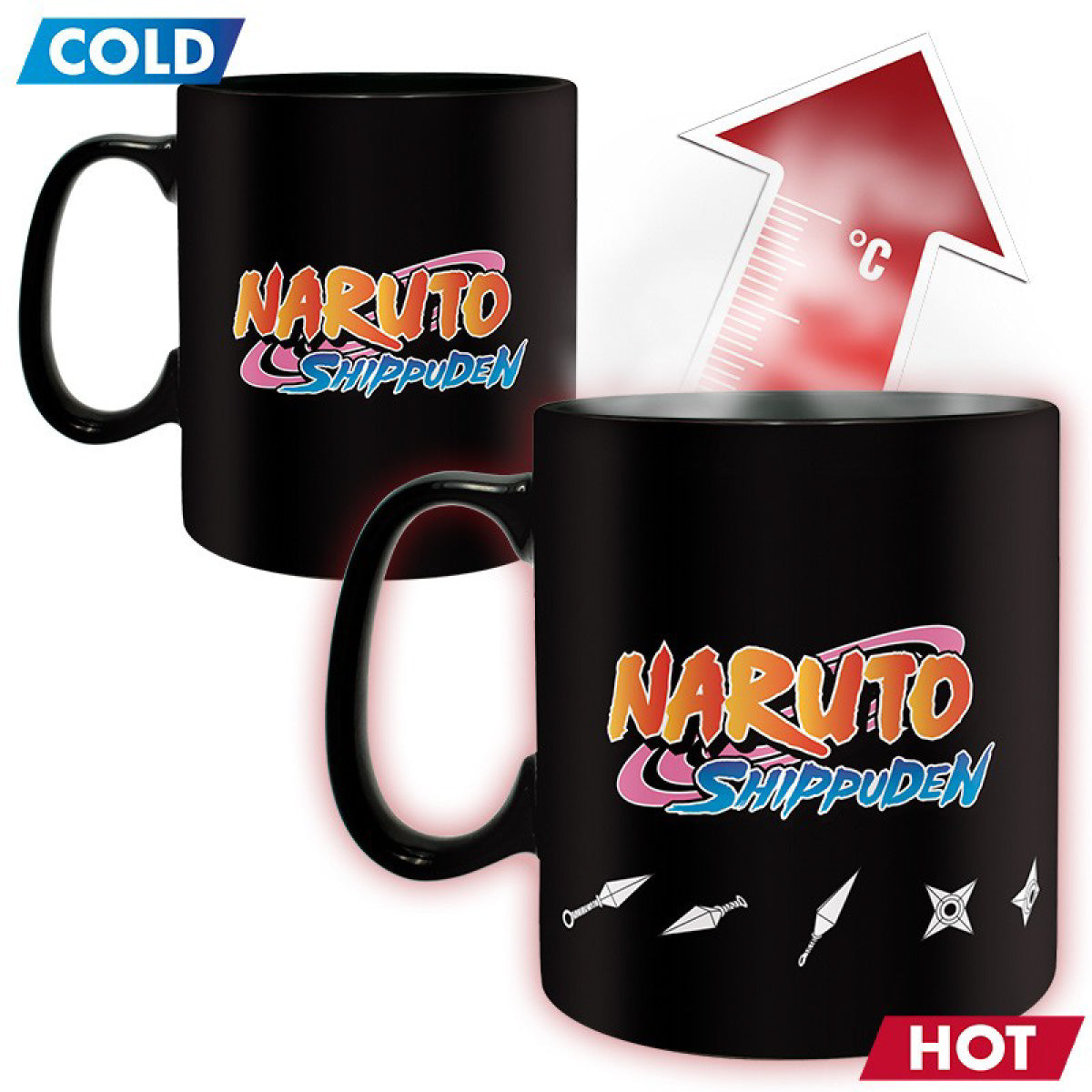 naruto shippuden - tazza heat change 460ml - multicloning