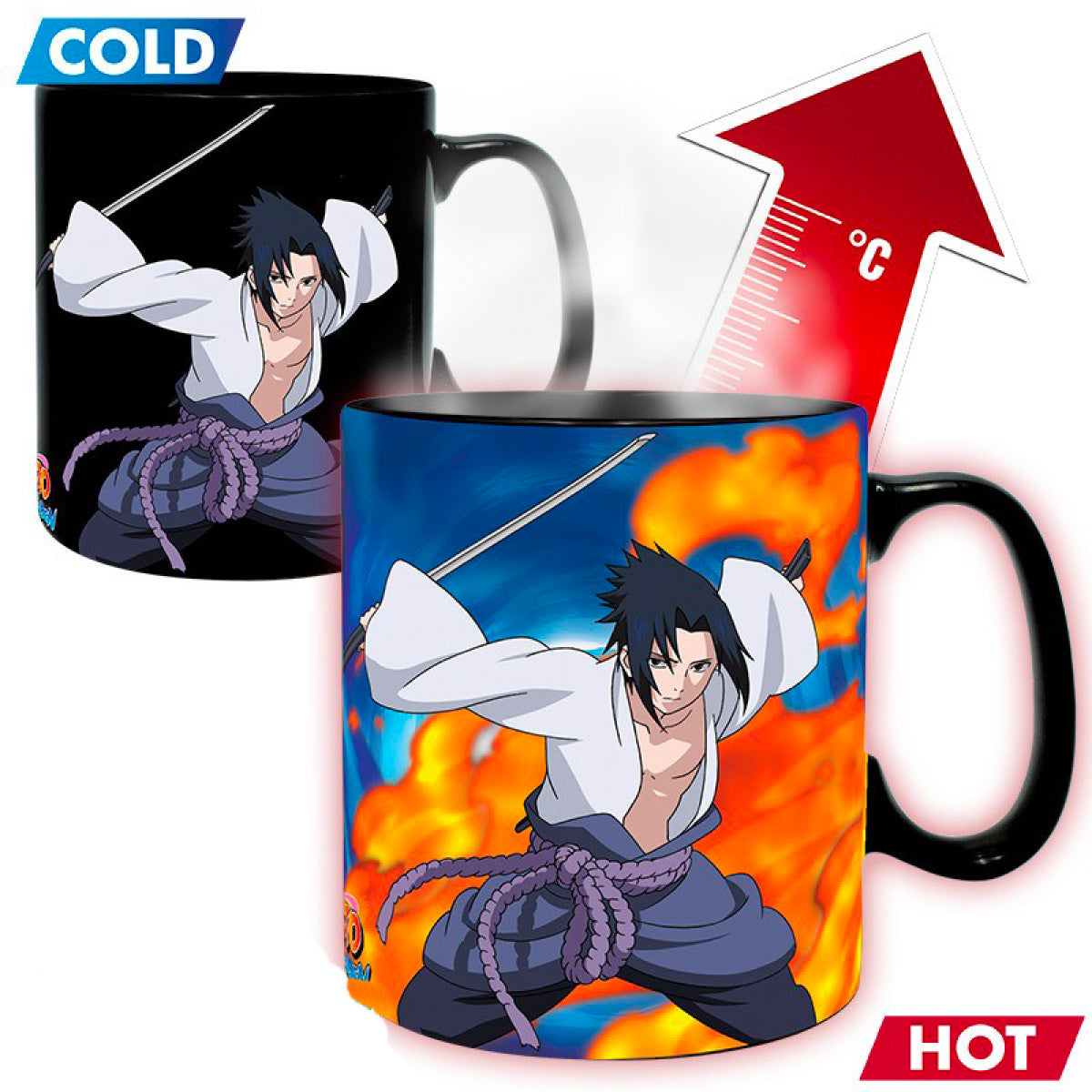 naruto shippuden - tazza heat change 460ml - duello