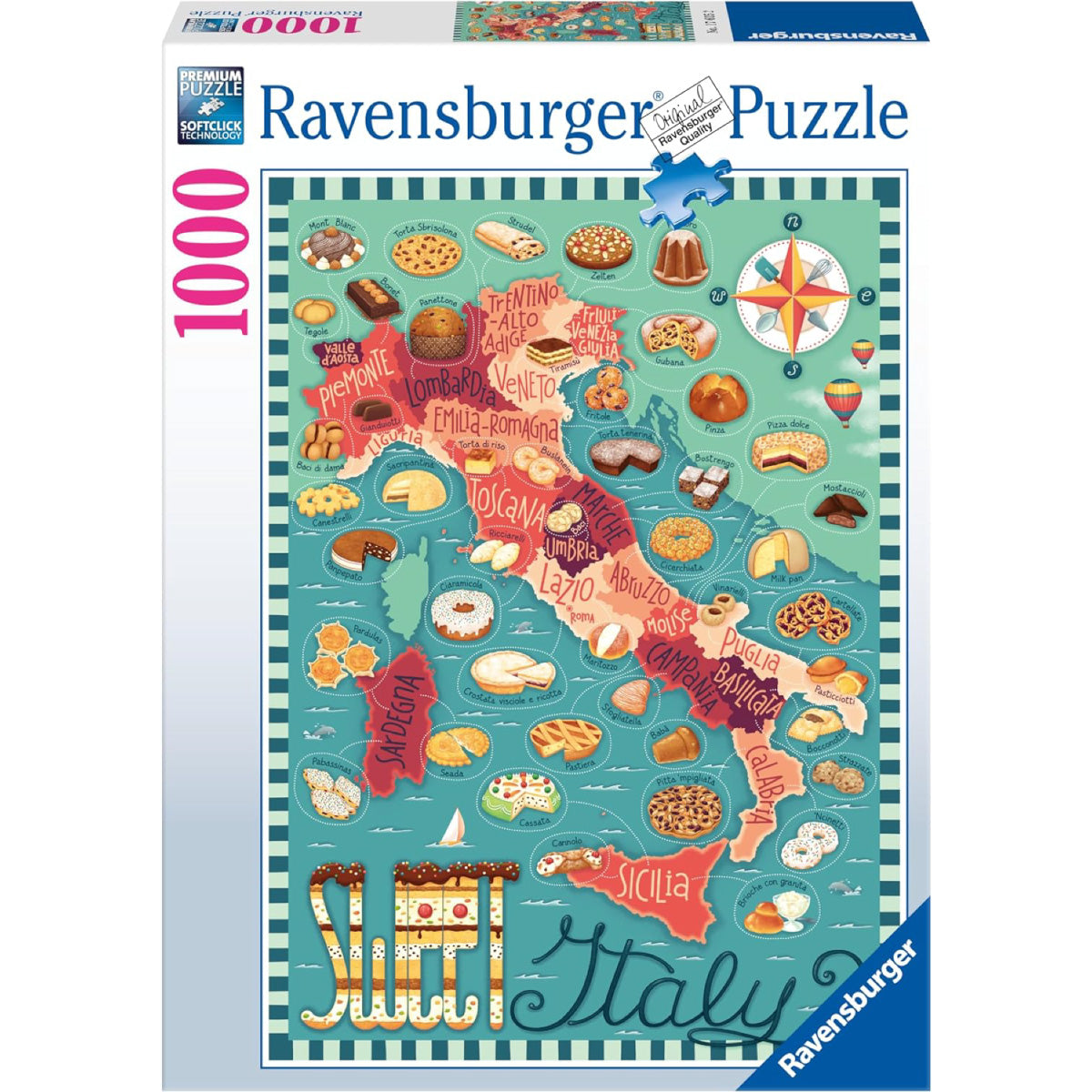 tour del dolce in italia - puzzle 1000 pezzi
