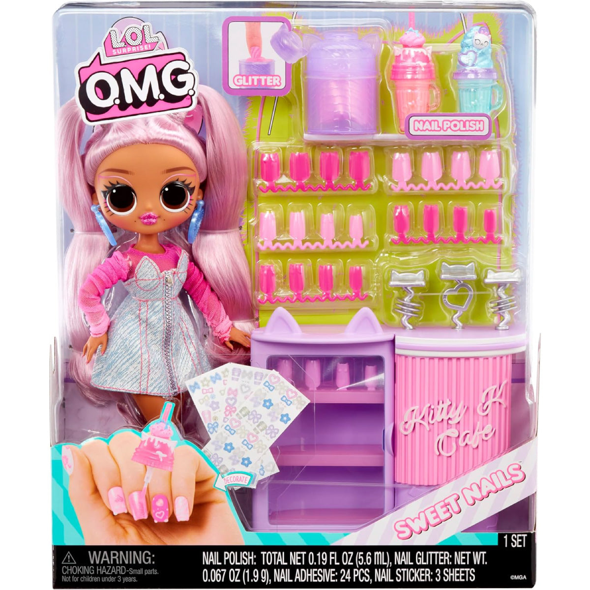 lol surprise omg - sweet nails - kitty k cafè