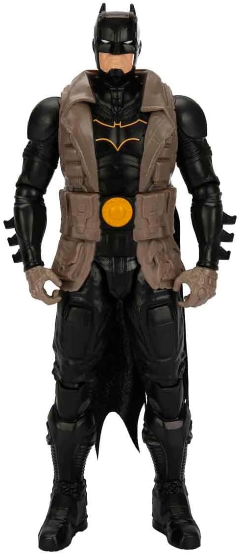 dc comics - batman armatura nera - personaggio snodabile 30cm