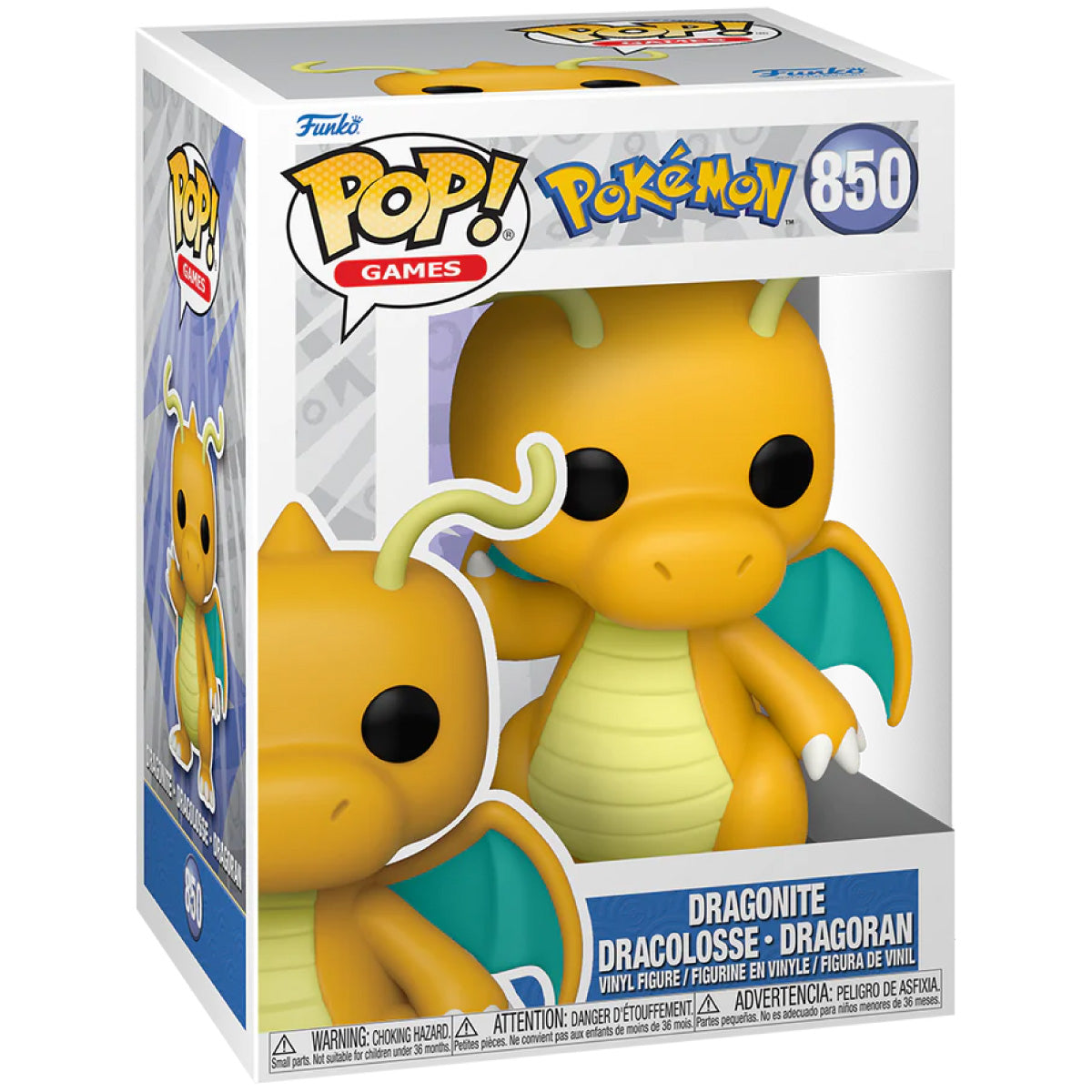 pokémon - dragonite 9cm - funko pop! 850