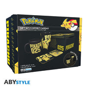 pokémon - confezione bicchiere xxl + tazza + 2 sottobicchieri che si illuminano al buio