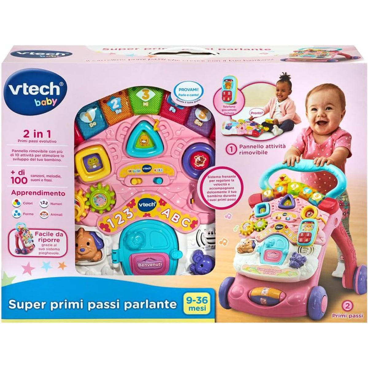 super primi passi parlante 2 in 1 rosa