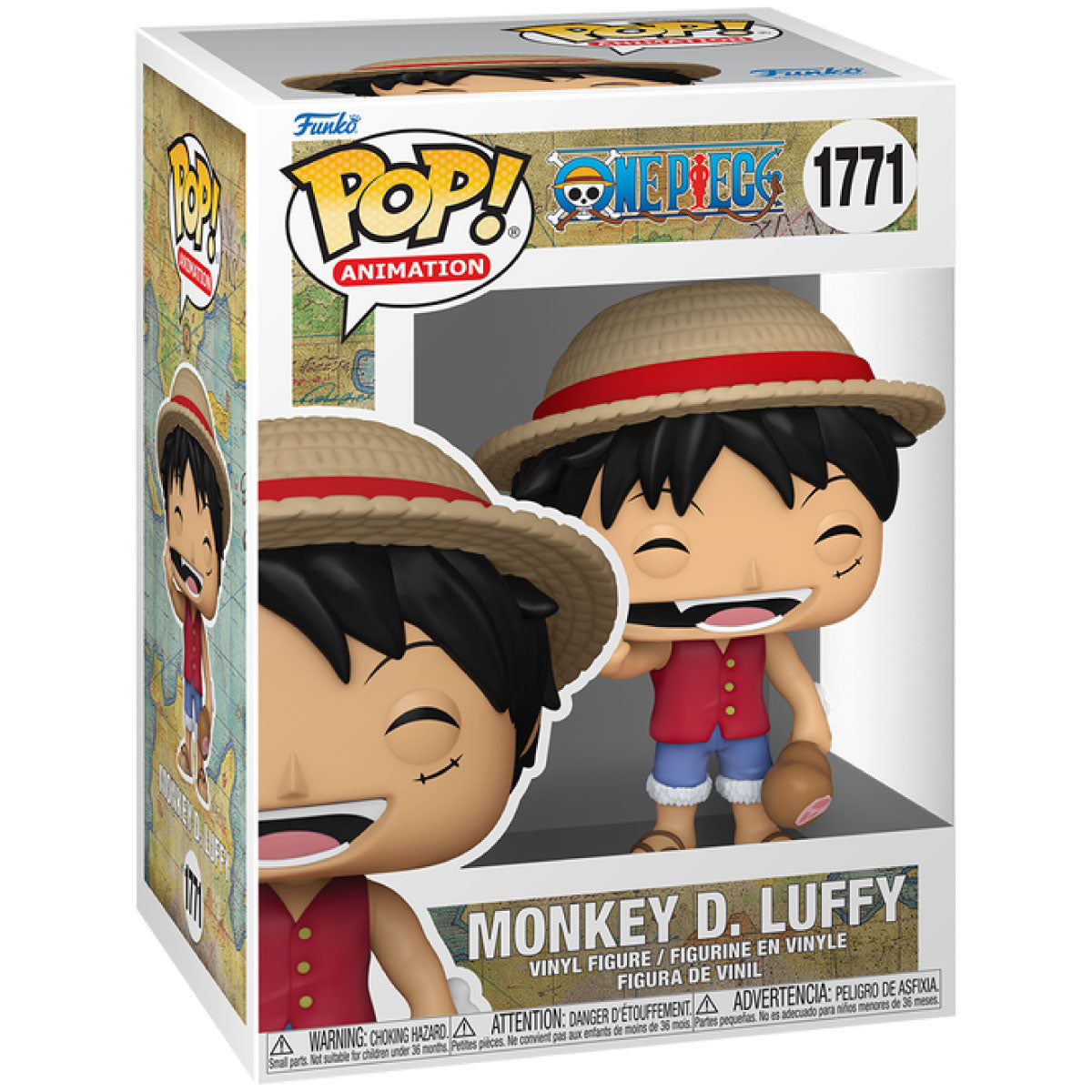 one piece - monkey d. luffy with meat 9cm - funko pop! 1771