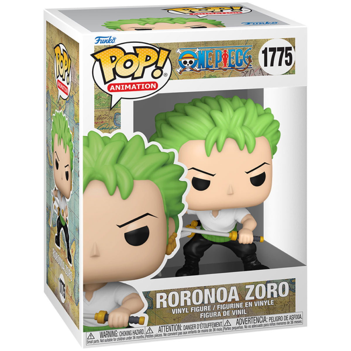 one piece - roronoa zoro (two sword style) 9cm - funko pop! 1775