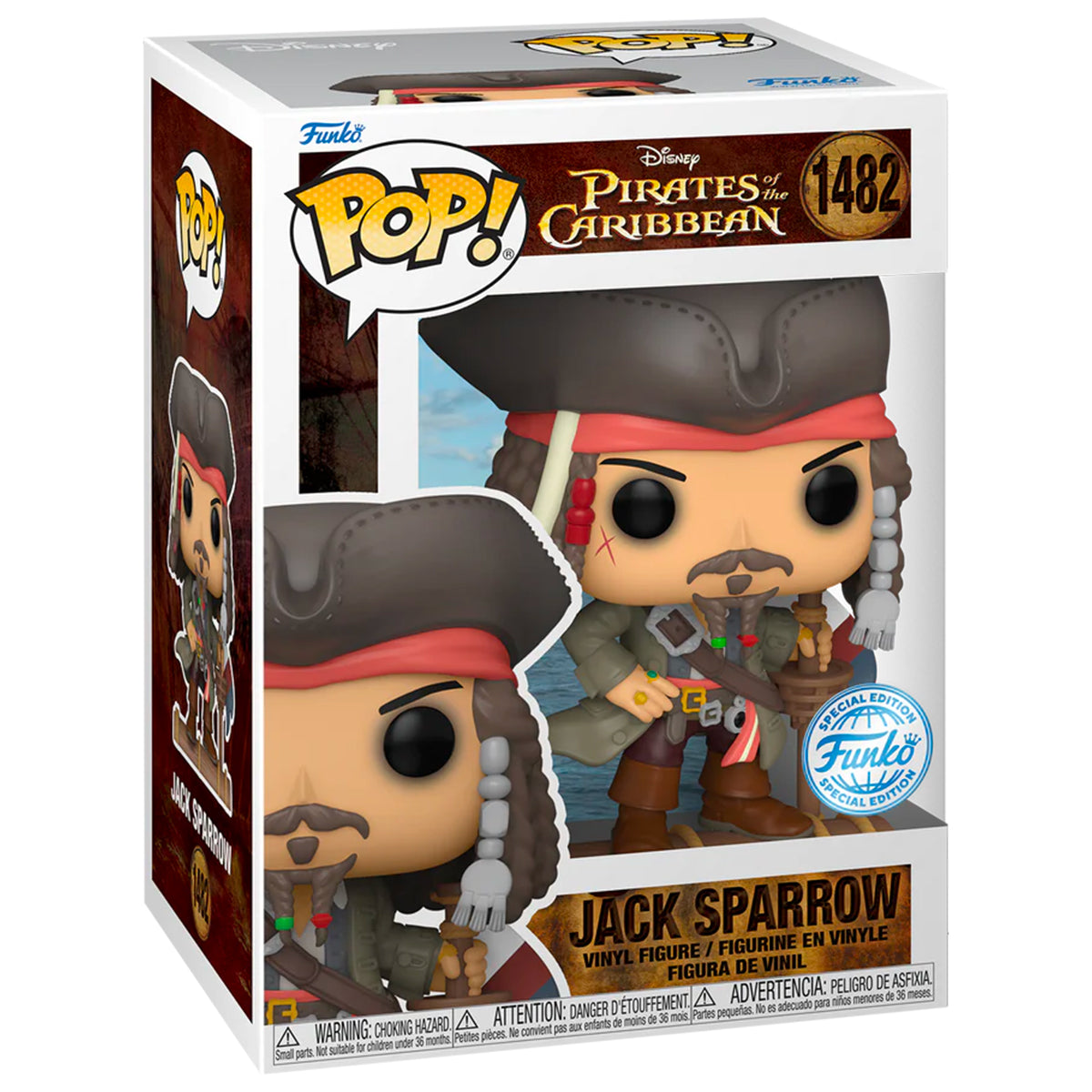pirates of the caribbean - jack sparrow 9cm - funko pop! 1482