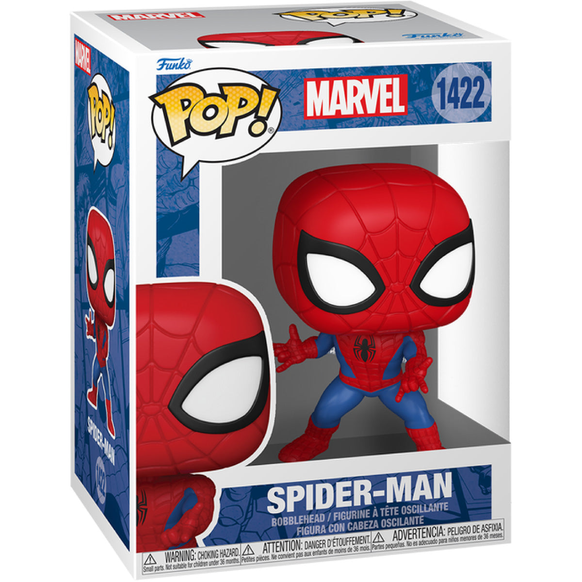 marvel: new classic - spider-man 9cm - funko pop! 1422