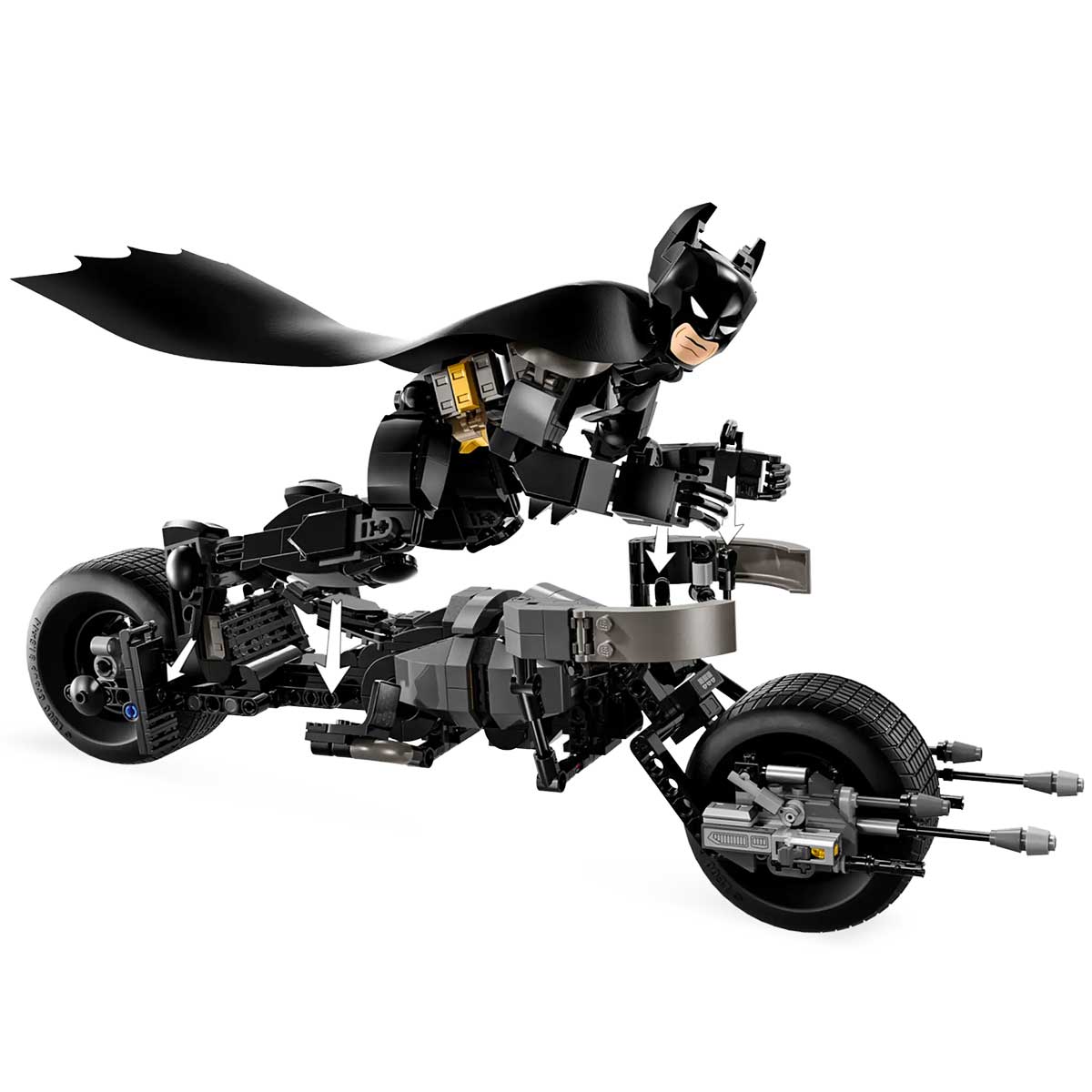 LEGO Super Heroes 76273 personaggio costruibile di batman con bat-pod
