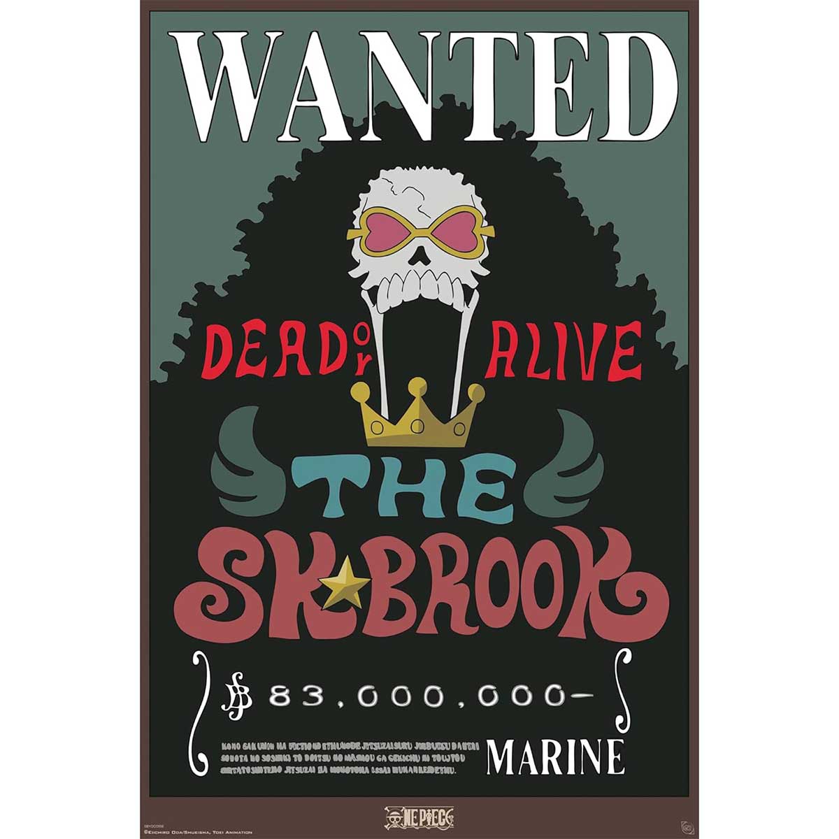 one piece - poster maxi 91,5x61cm - wanted brook