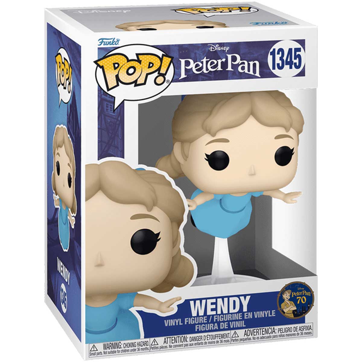 peter pan 70th anniversary - wendy 9cm - funko pop! 1345