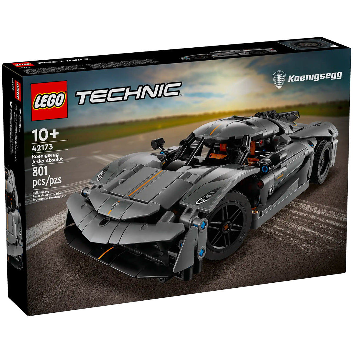 LEGO Technic 42173 hypercar koenigsegg jesko absolut grigia