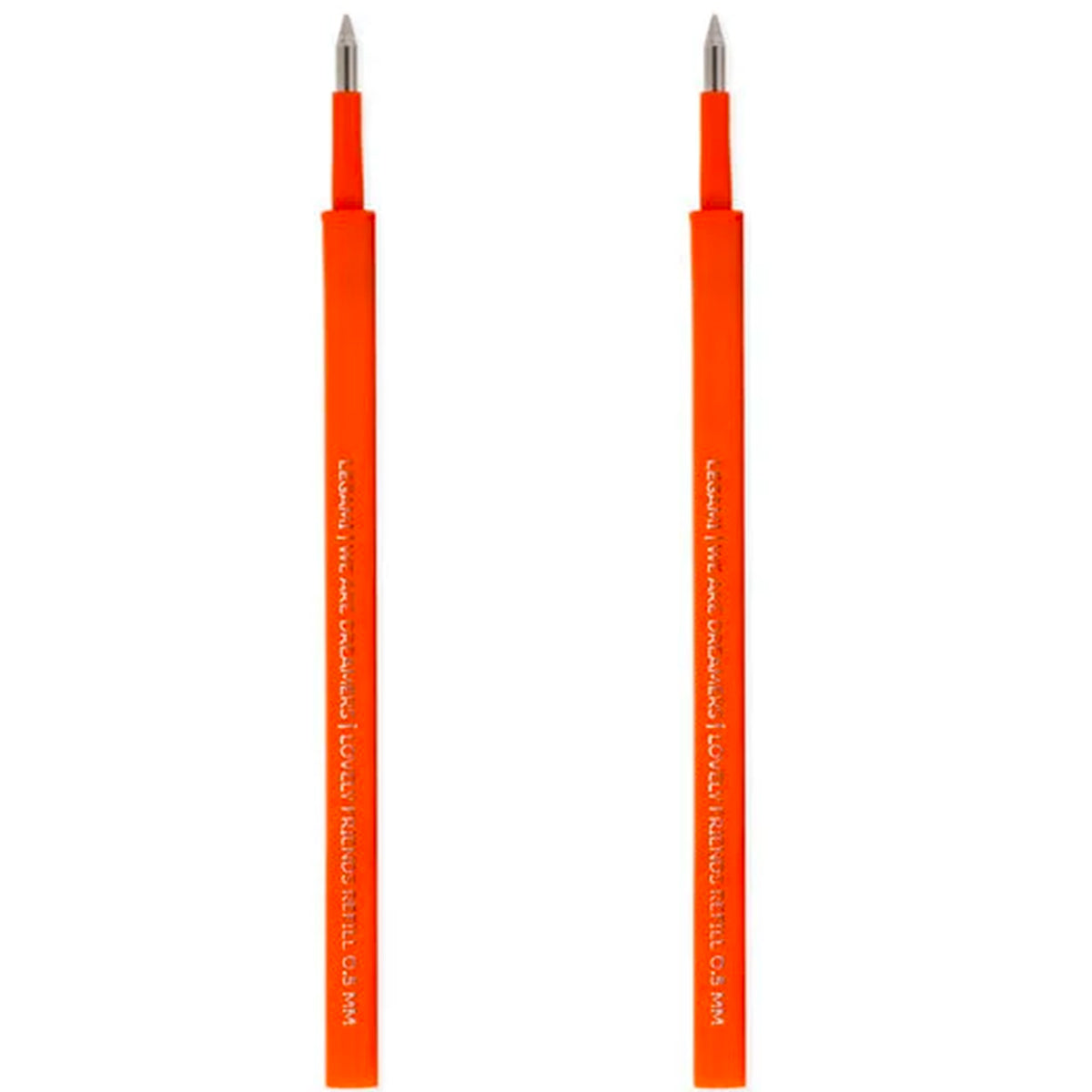 set di 2 refill per penna gel - lovely friends - orange
