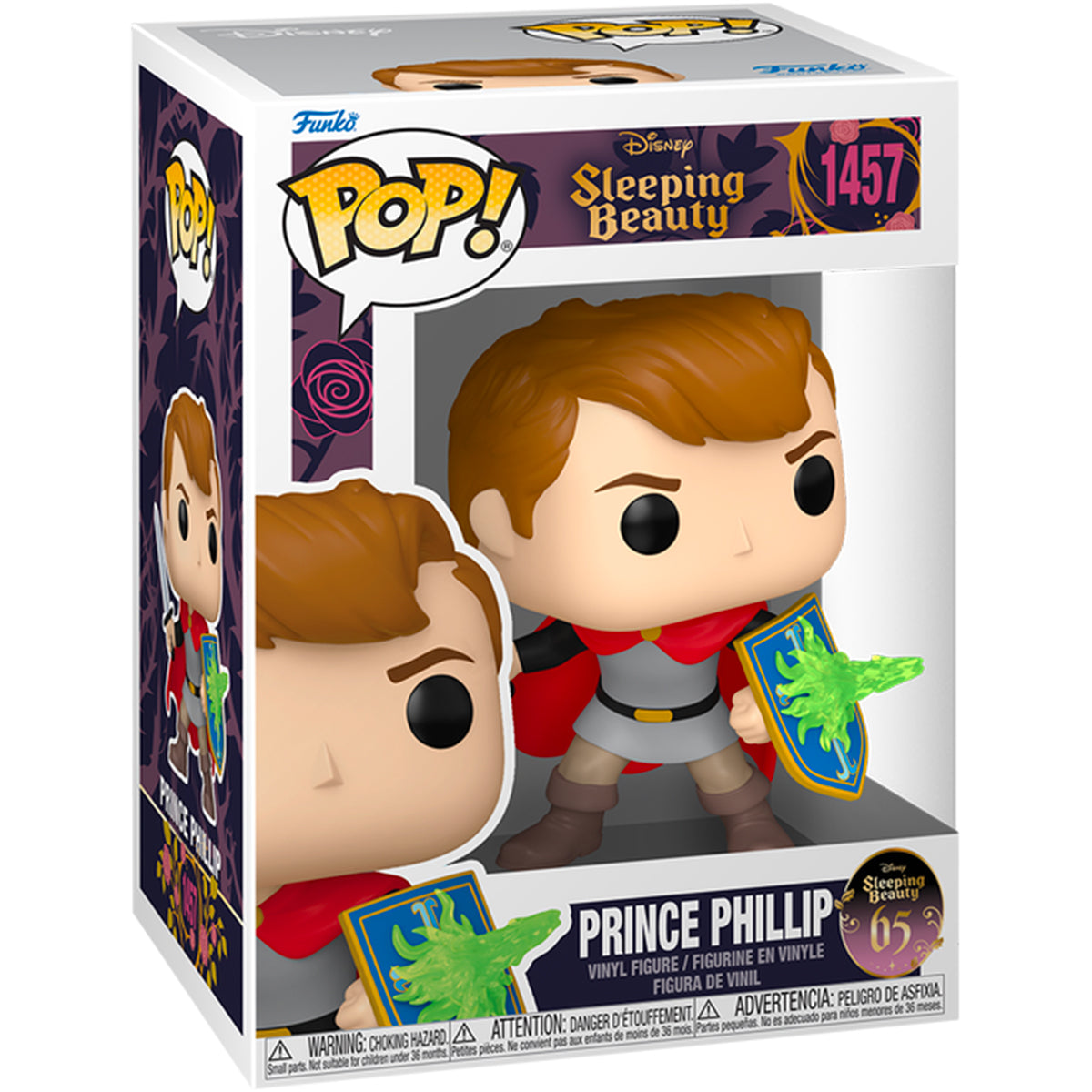 disney: sleeping beauty 65th anniversary - prince philip 9cm - funko pop 1457