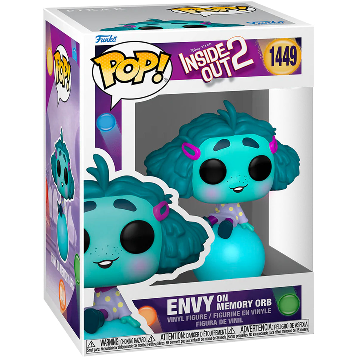 inside out 2 - envy (on memory orb) 9cm - funko pop! 1449