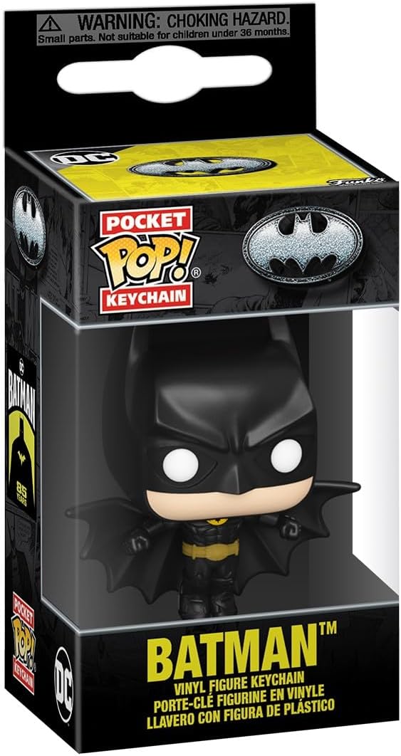 batman 85th anniversary - batman (1989) 4cm - funko pocket pop! portachiavi